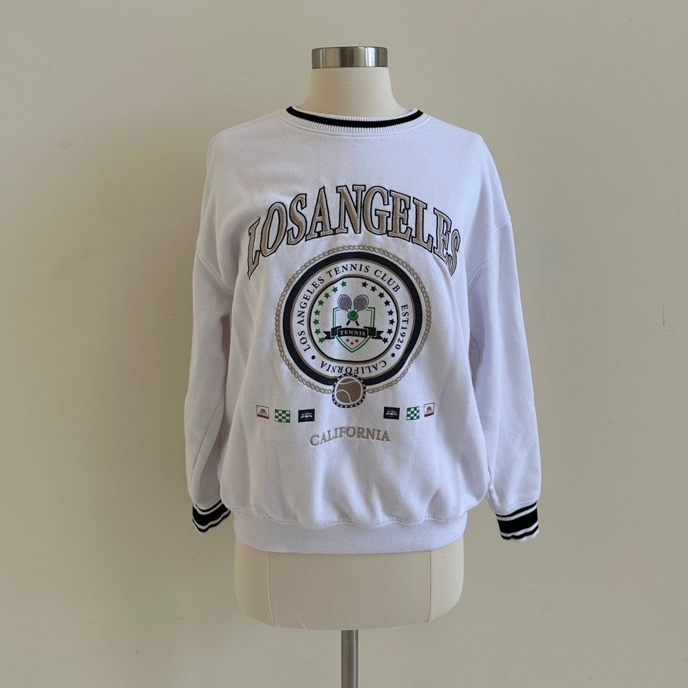 Lazy Sundays Print Crewneck Sweatshirt